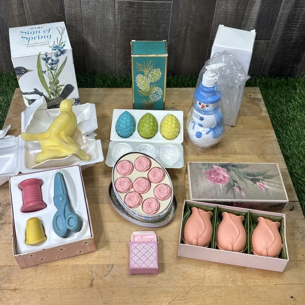 Vintage Avon & Amway NOS Soap Gift Set Lot 7 Pc Decorative Collectible Bath